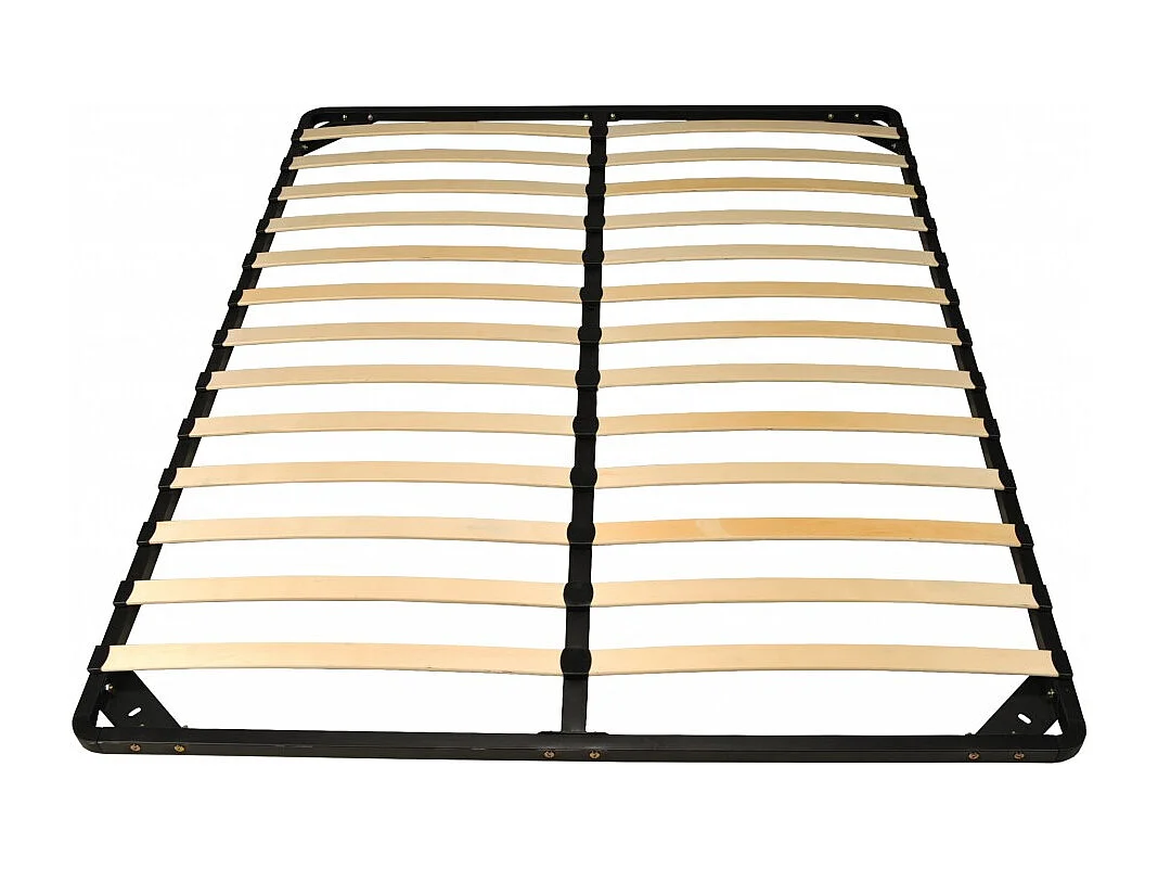 Sommier Métal RENO 140x190 cm + 1 pied amovible / Noir