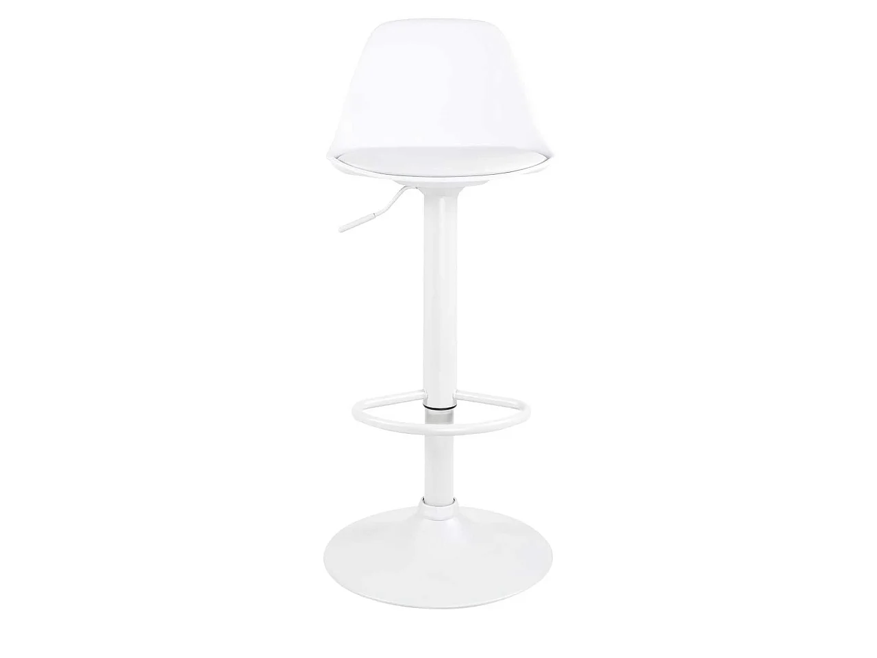 Set van 2 witte design barkrukken kussen simili leder draaibaar verstelbare hoogte SIG (wit integraal)