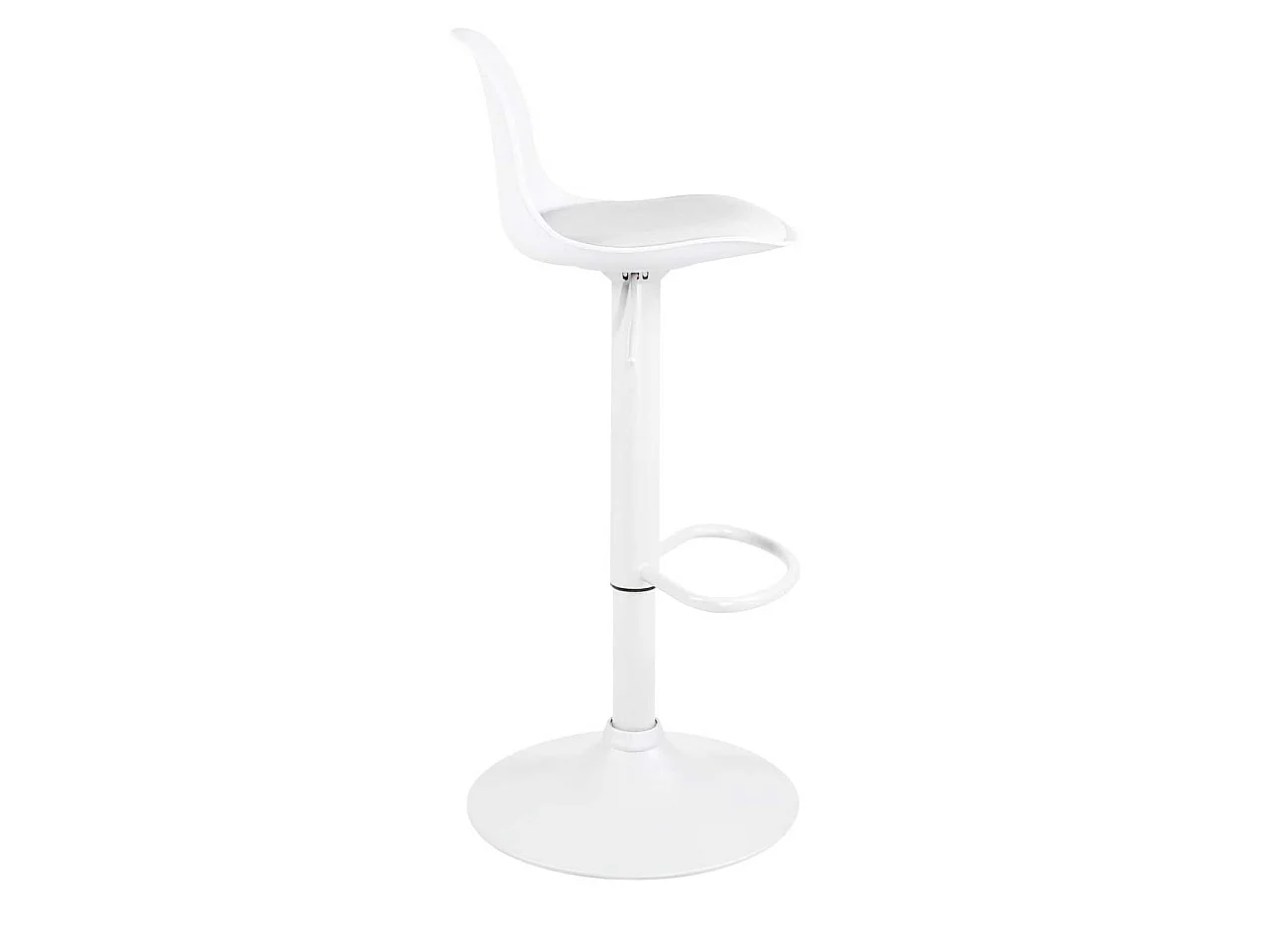 Set van 2 witte design barkrukken kussen simili leder draaibaar verstelbare hoogte SIG (wit integraal)