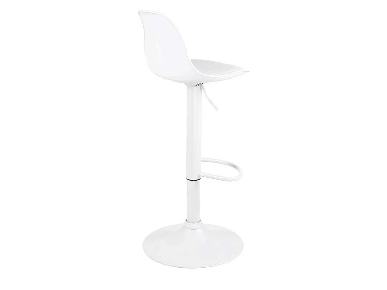 Set van 2 witte design barkrukken kussen simili leder draaibaar verstelbare hoogte SIG (wit integraal)