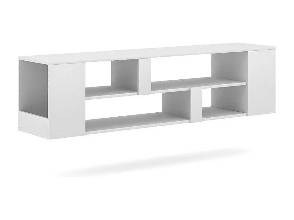 Hängendes TV-Möbel aus der Kollektion CLARA in Weiß, 155 cm mit 6 Fächern