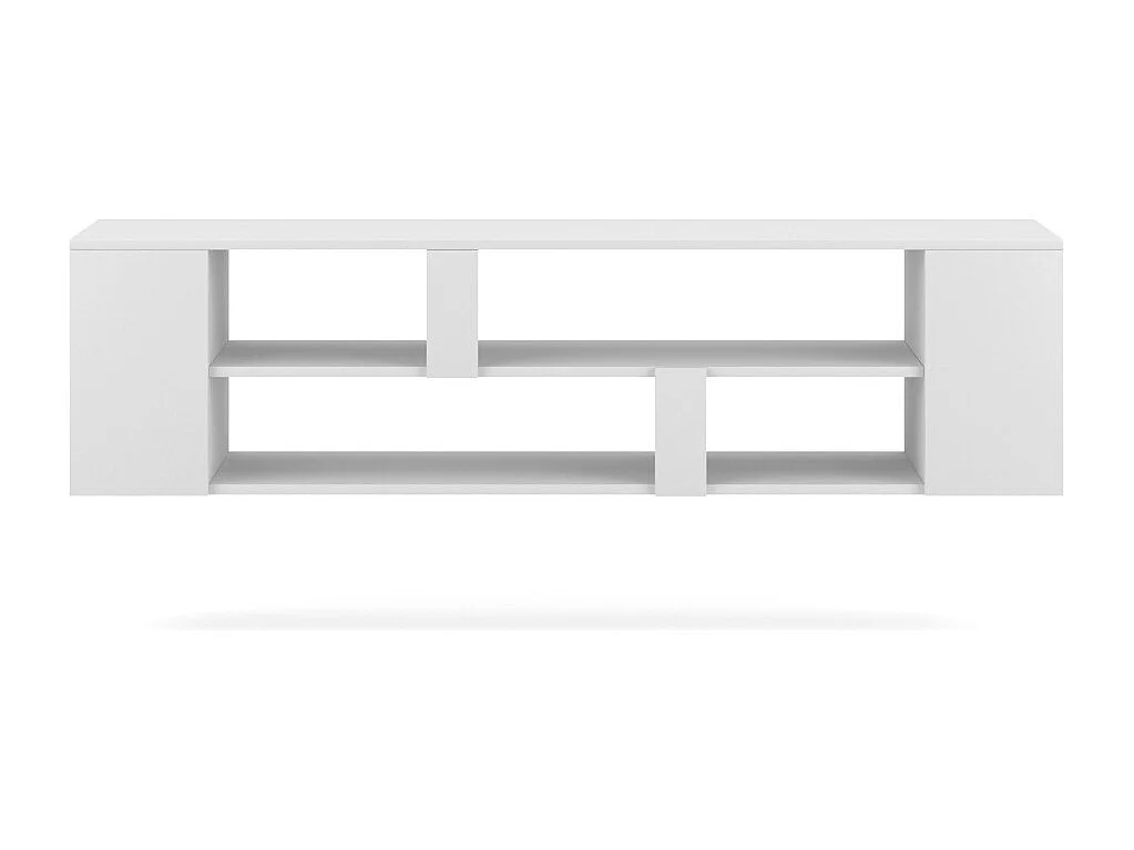 Hängendes TV-Möbel aus der Kollektion CLARA in Weiß, 155 cm mit 6 Fächern