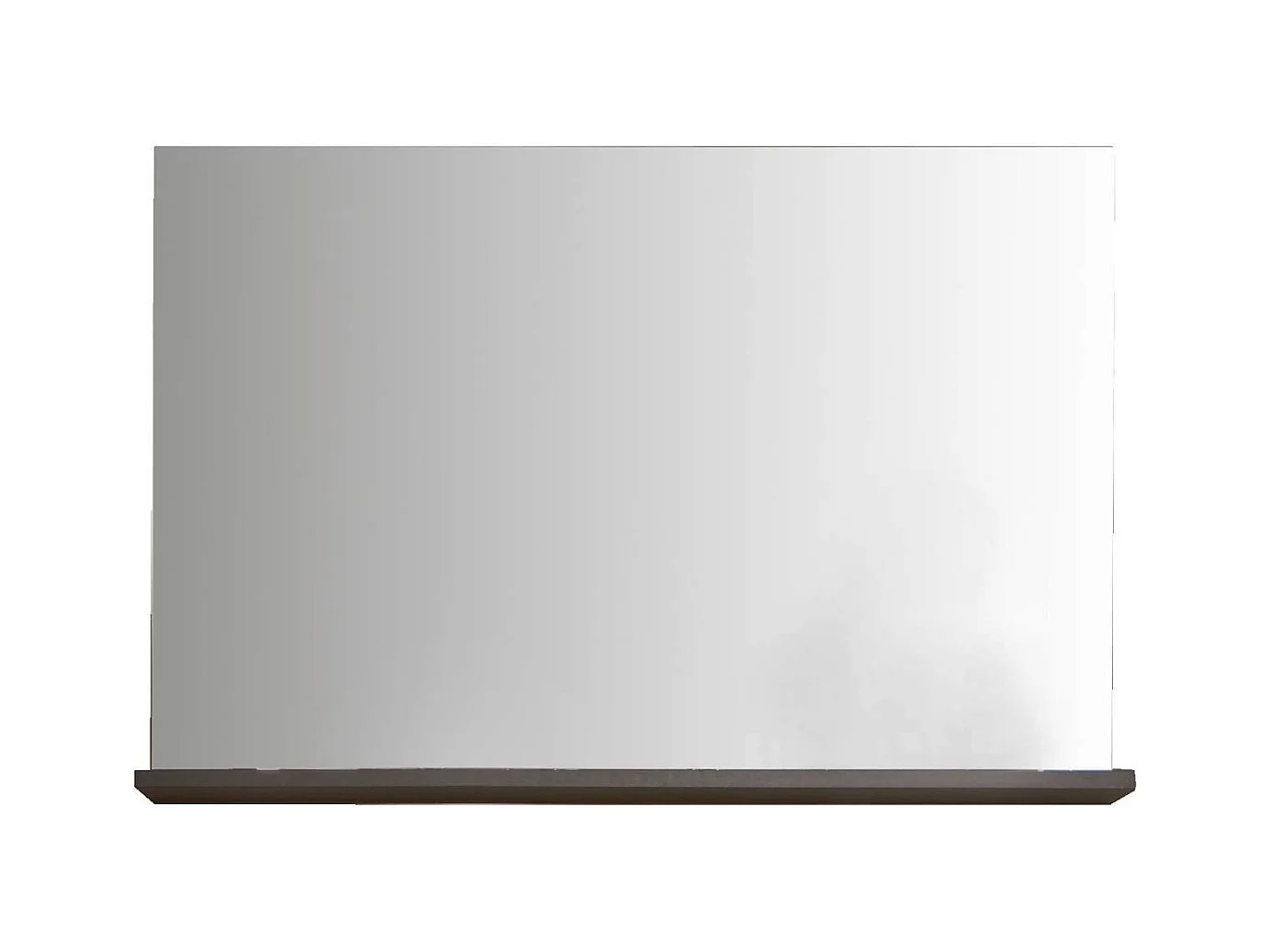 Miroir mural rectangulaire avec tablette gris foncé Dravy 90cm