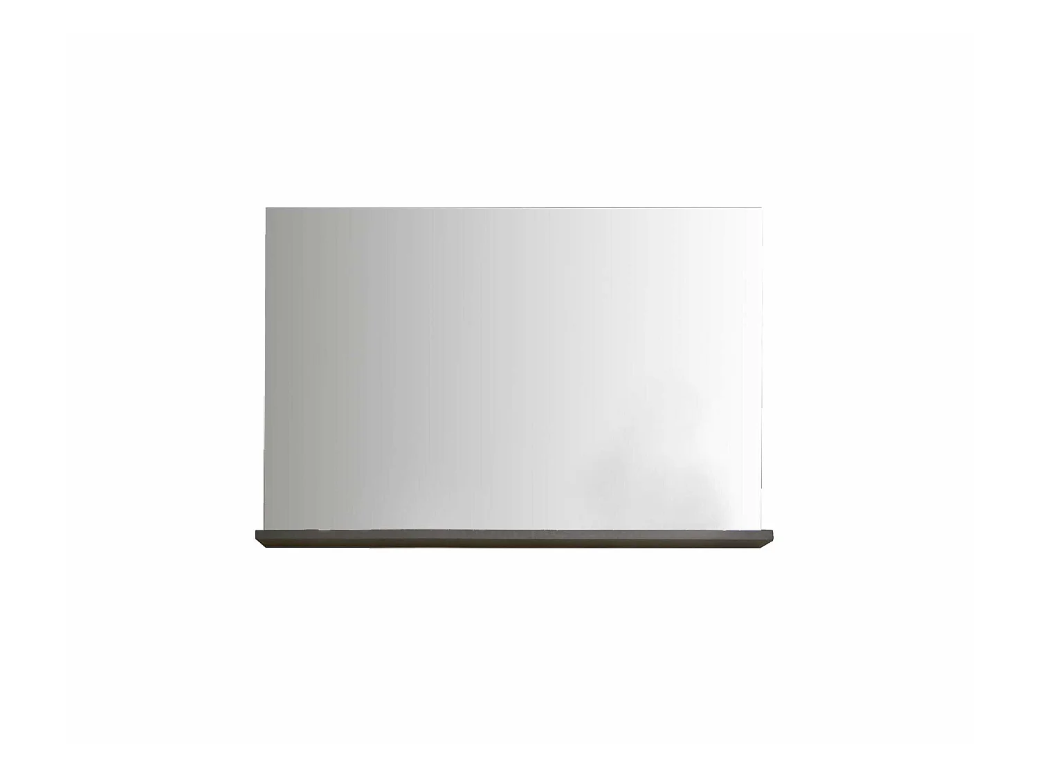Meuble d'entrée - Miroir avec tablette mélaminé coloris gris ciment. Largeur - hauteur - profondeur : 90 | 62 |20 cm.