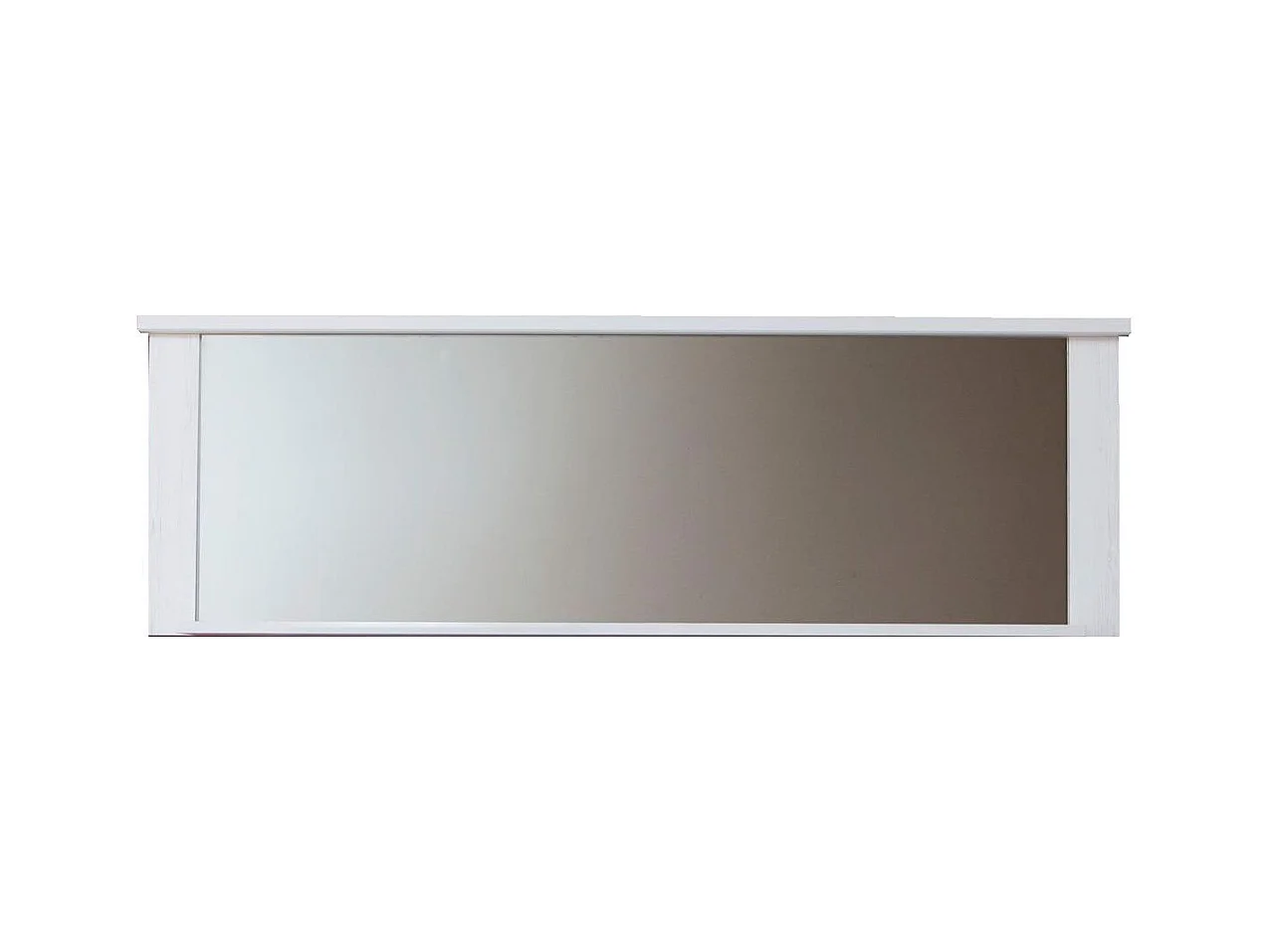 Espejo de pared con estante de melamina blanca Aria