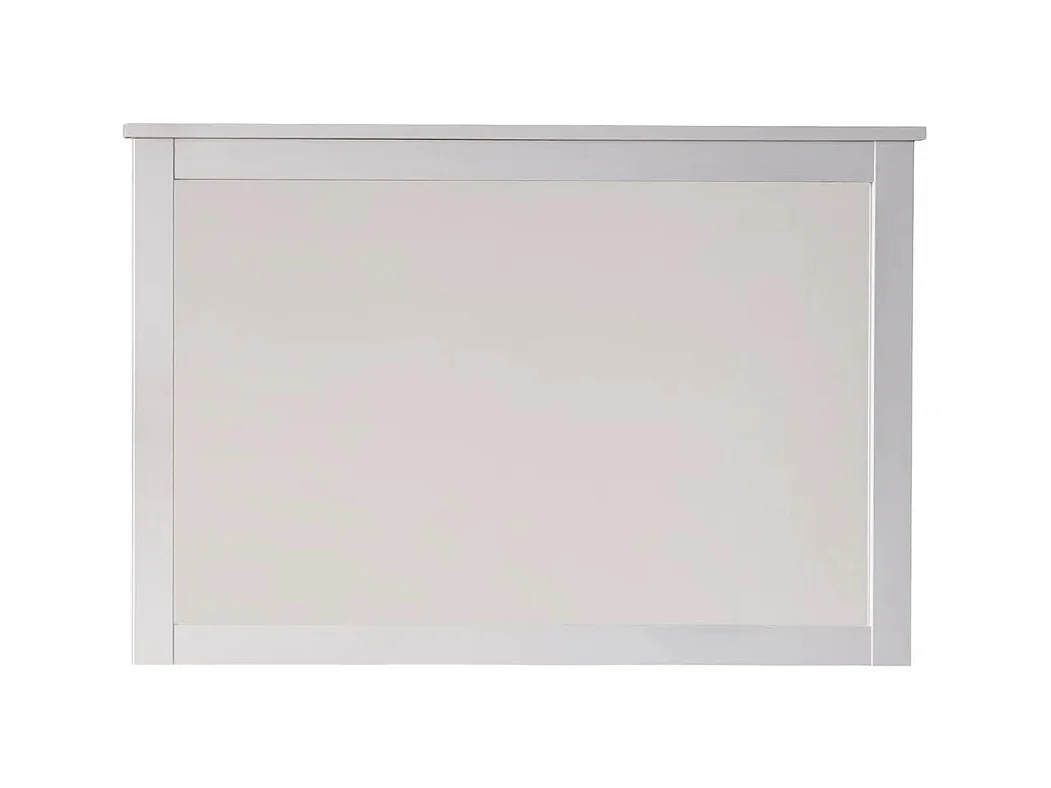 Miroir mural rectangulaire mélaminé blanc Leone