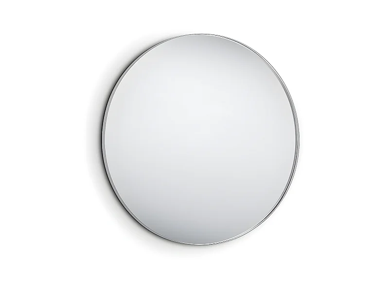 Britney - Miroir avec cadre - Argenté - Ø 80cm