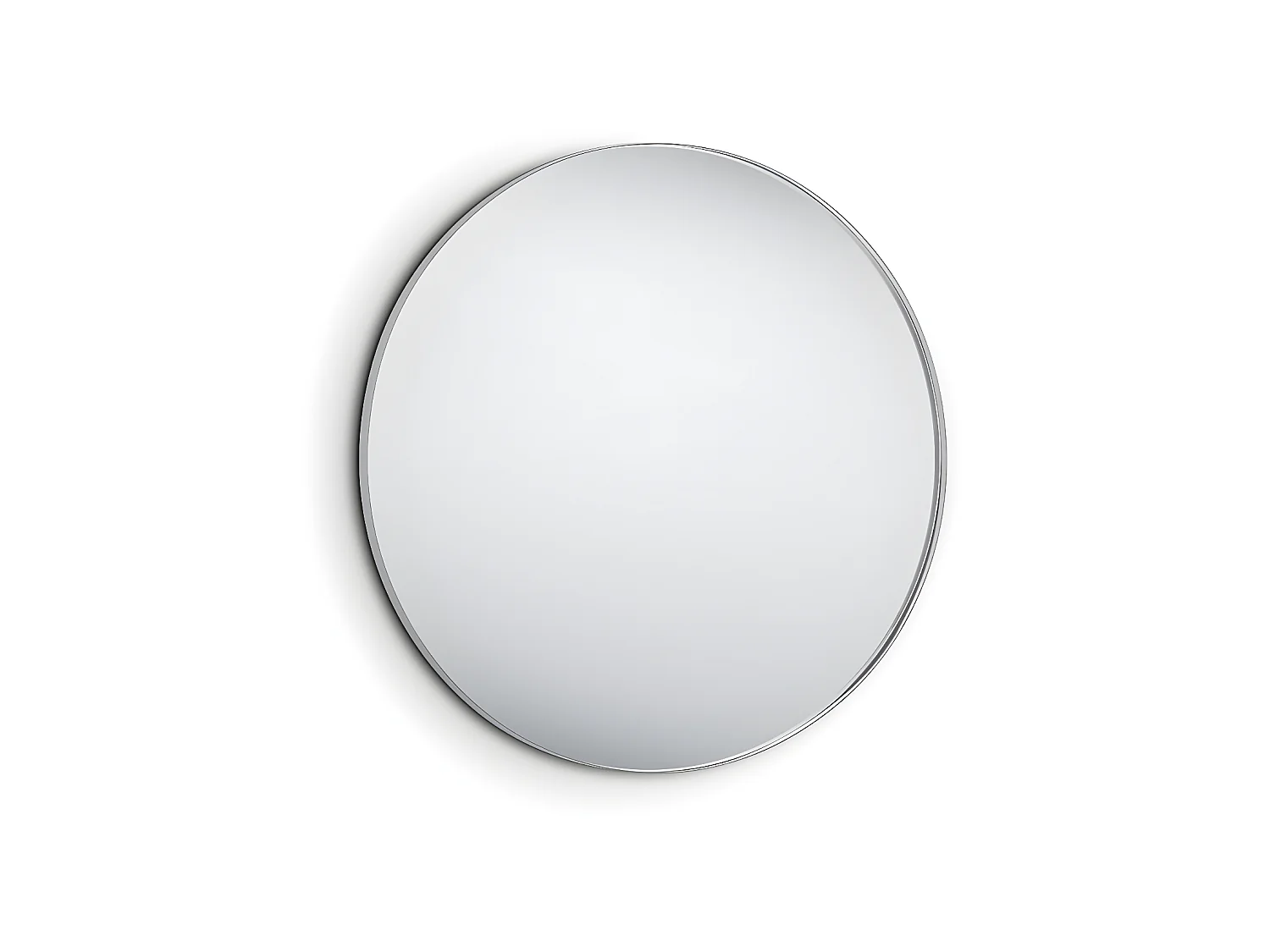 Britney - Miroir avec cadre - Argenté - Ø 80cm