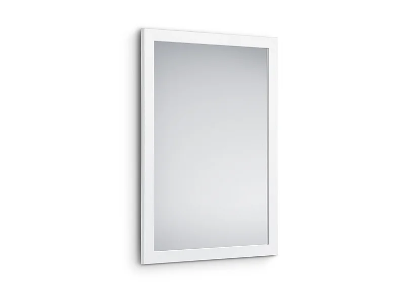Kim - Miroir avec cadre - Blanc - 48x68cm