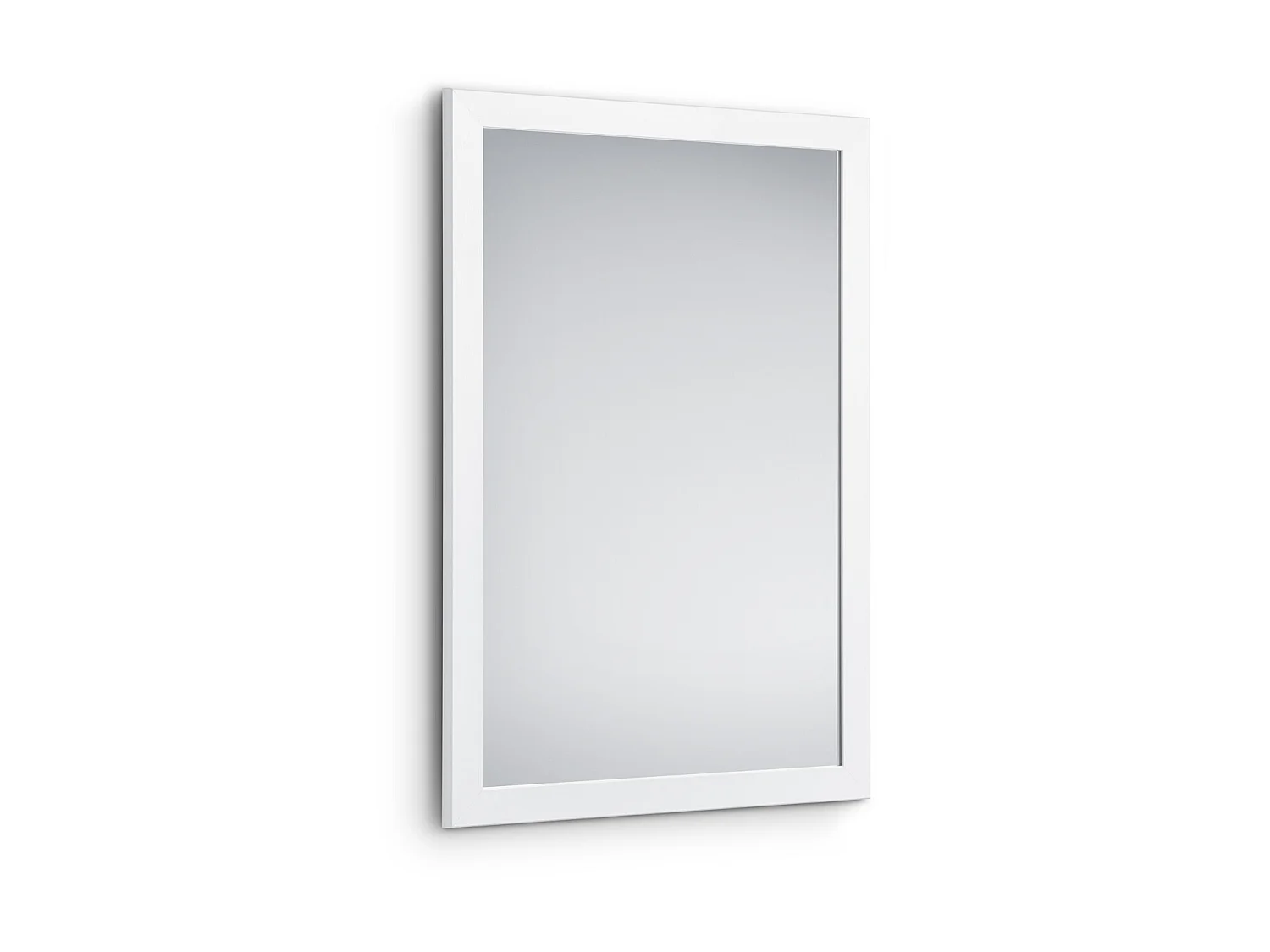 Kim - Miroir avec cadre - Blanc - 48x68cm