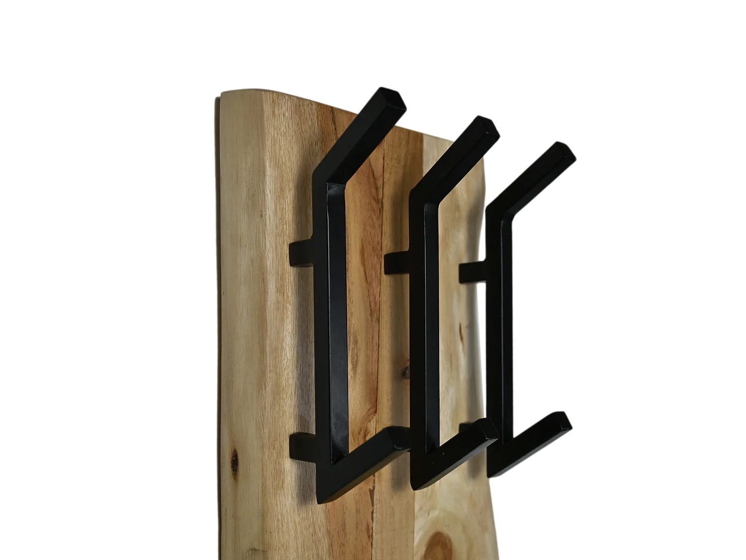 Soho Live Edge - Porte-manteaux - Bois d'acacia/métal - Coloris Naturel - 25x13x60 cm