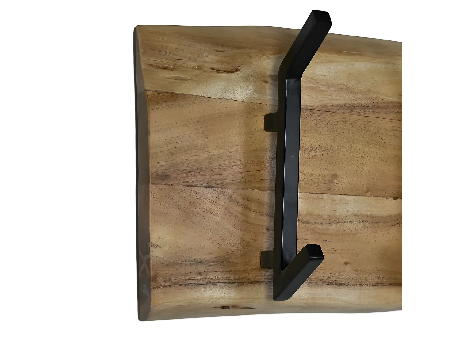 Soho Live Edge - Porte-manteaux - Bois d'acacia/métal - Coloris Naturel - 100x13x25 cm