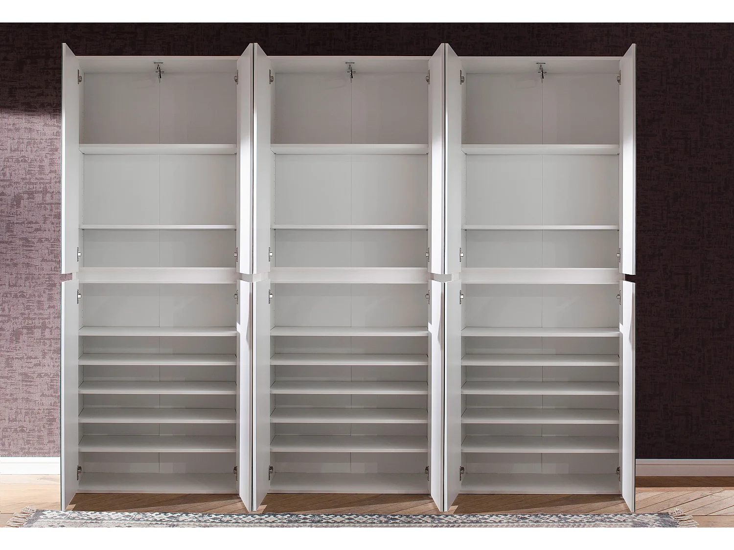 Armoire de rangement 10 portes avec miroir Cartel 222cm