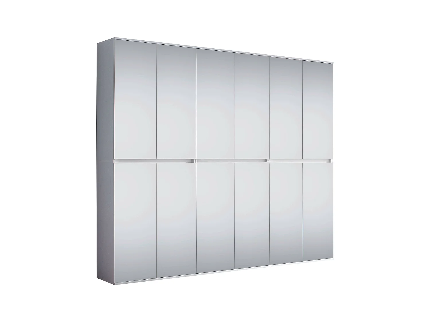 Cartel mueble almacenaje 10 puertas con espejo 222 cm