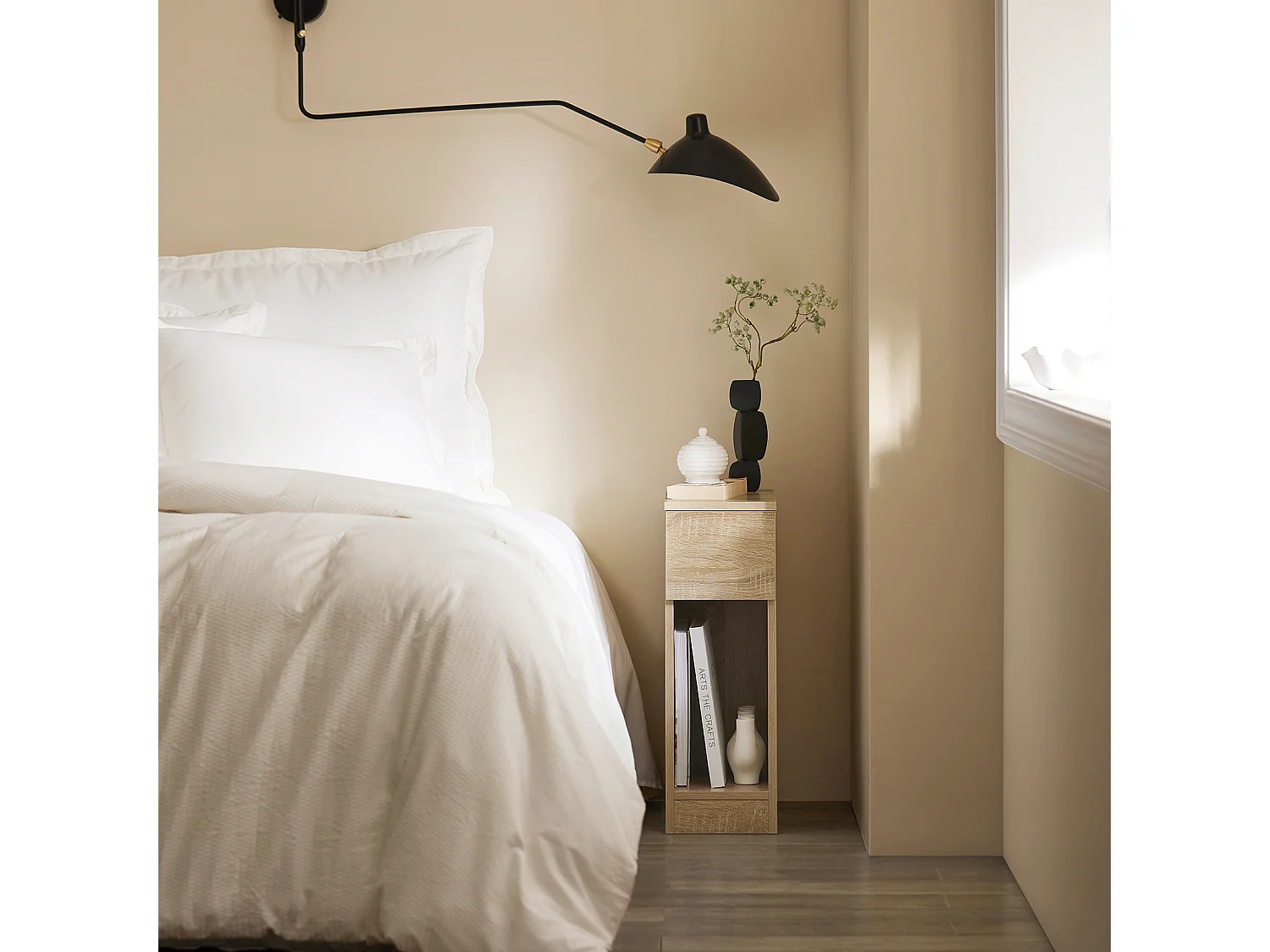 SoBuy FBT111-Nx2 Lot de 2 Table de Chevet Table de Nuit Bout de Canapé Table d'Appoint Table Basse avec Tiroir