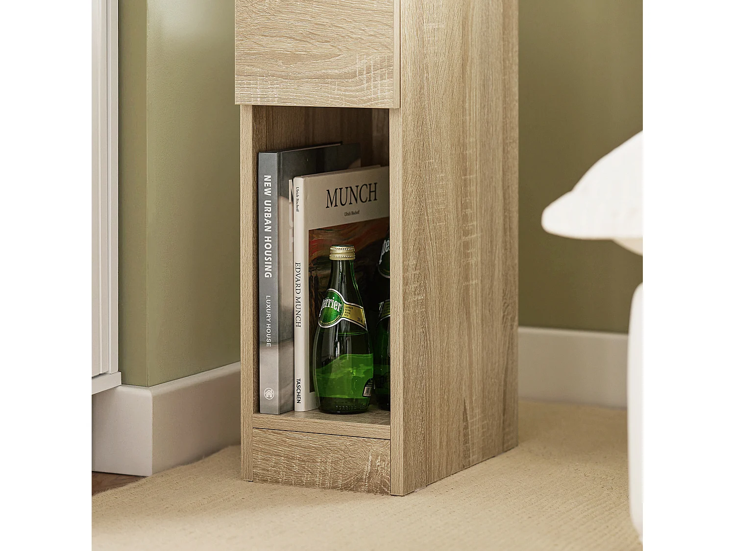 SoBuy FBT111-Nx2 Lot de 2 Table de Chevet Table de Nuit Bout de Canapé Table d'Appoint Table Basse avec Tiroir