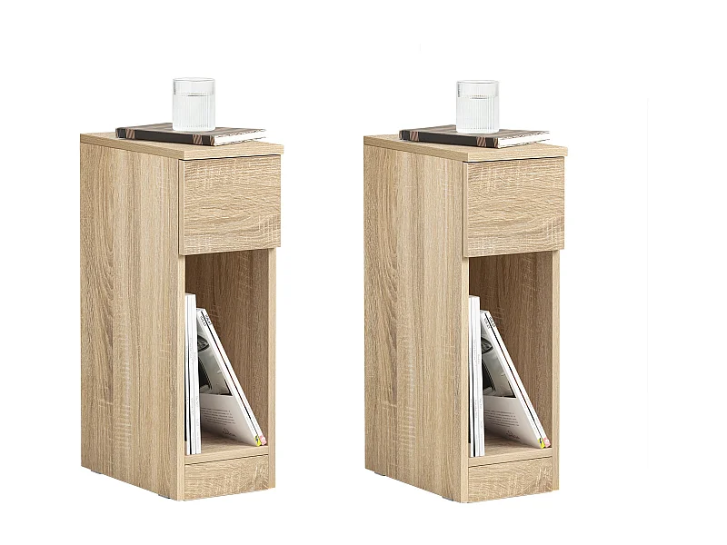 Lot de 2 Tables de chevet/Tables d'appoint FBT111-WNx2 </p> C'est un rêve devenu réalité.</p>