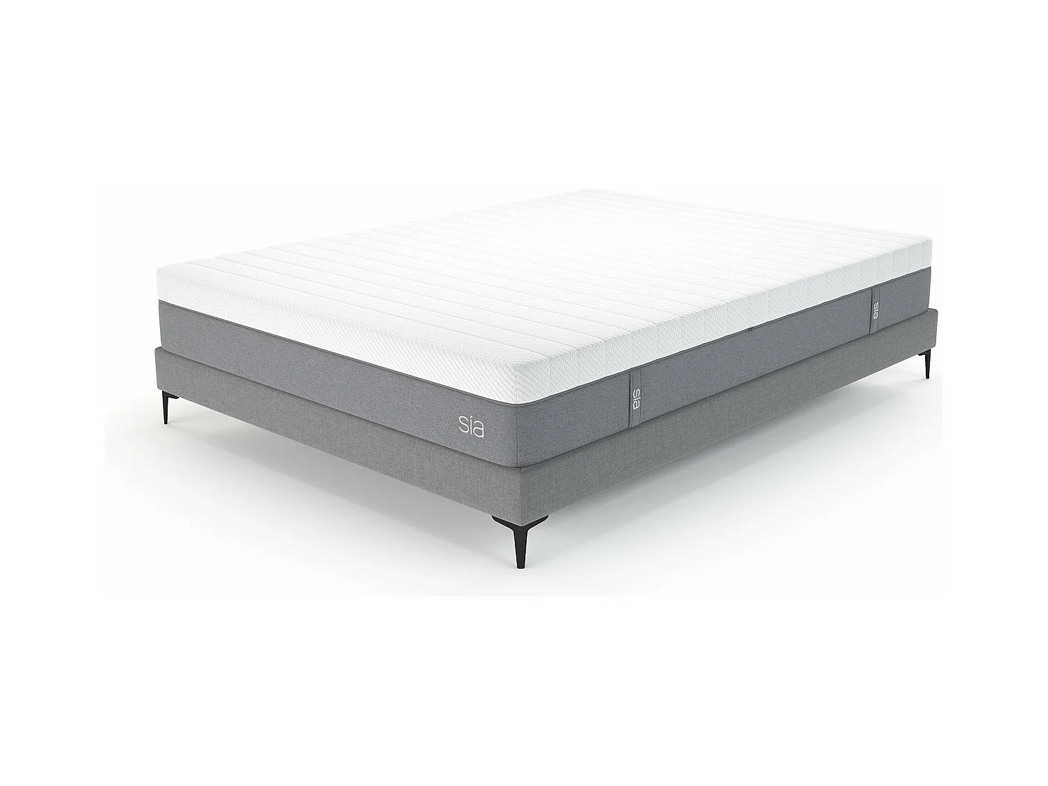 Ensemble matelas ressorts ensachés et sommier 180x200cm