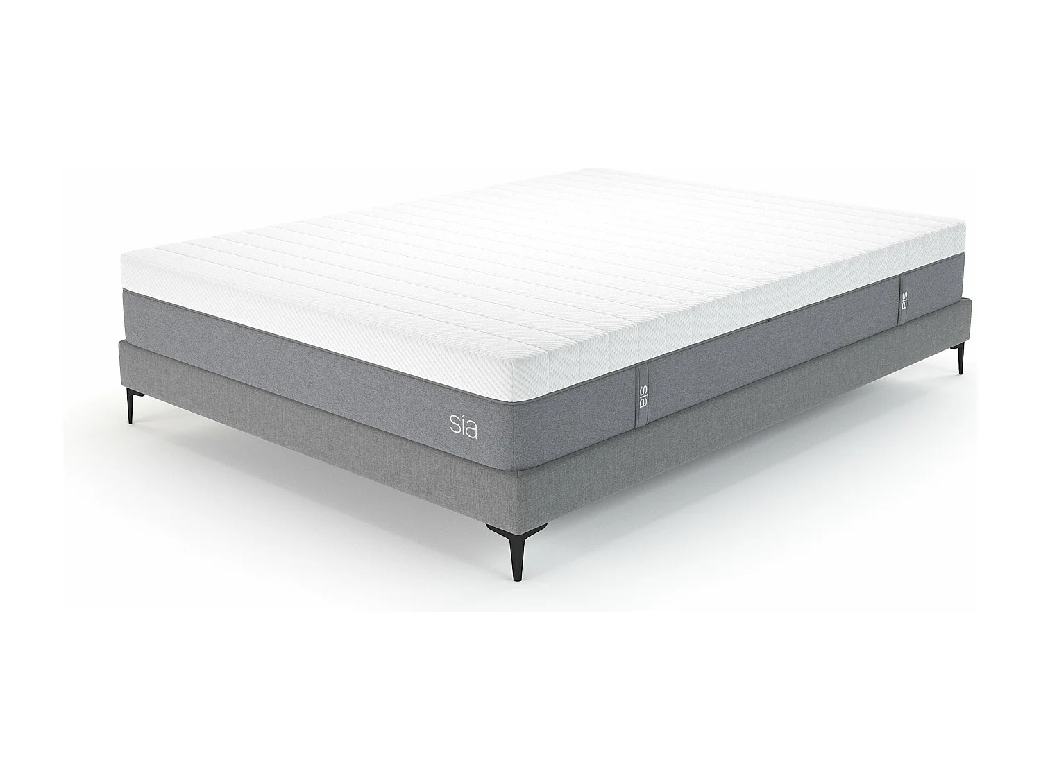 Ensemble matelas ressorts ensachés avec sommier 140x190cm