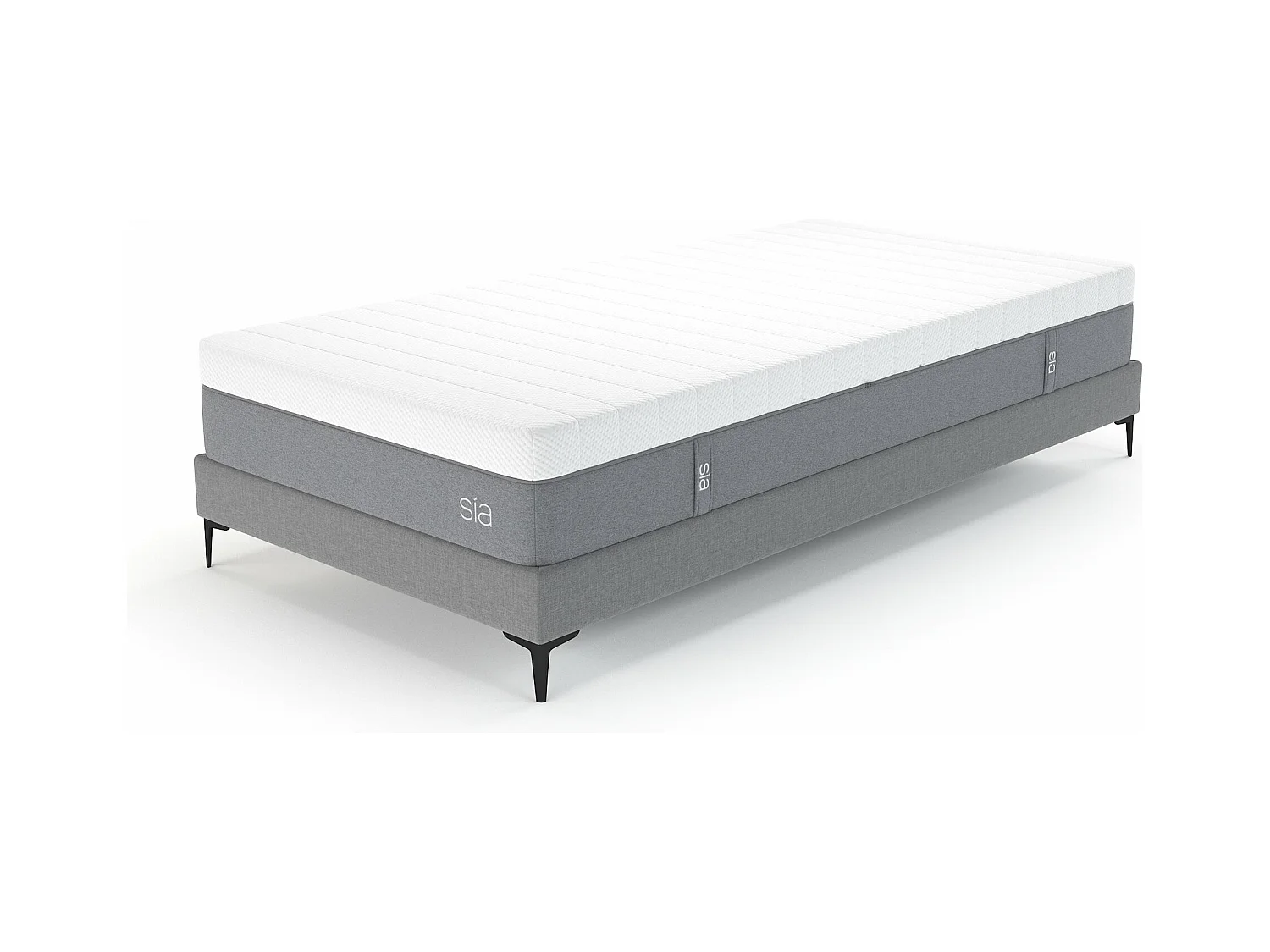 Ensemble matelas ressorts ensachés et sommier 90x200cm