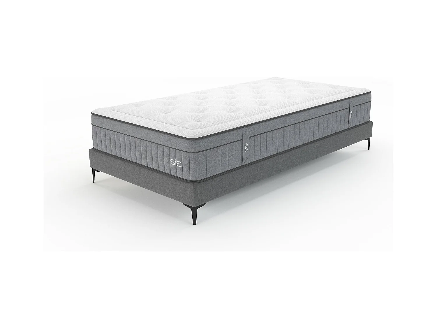 Ensemble matelas ressorts ensachés et sommier 90x200cm
