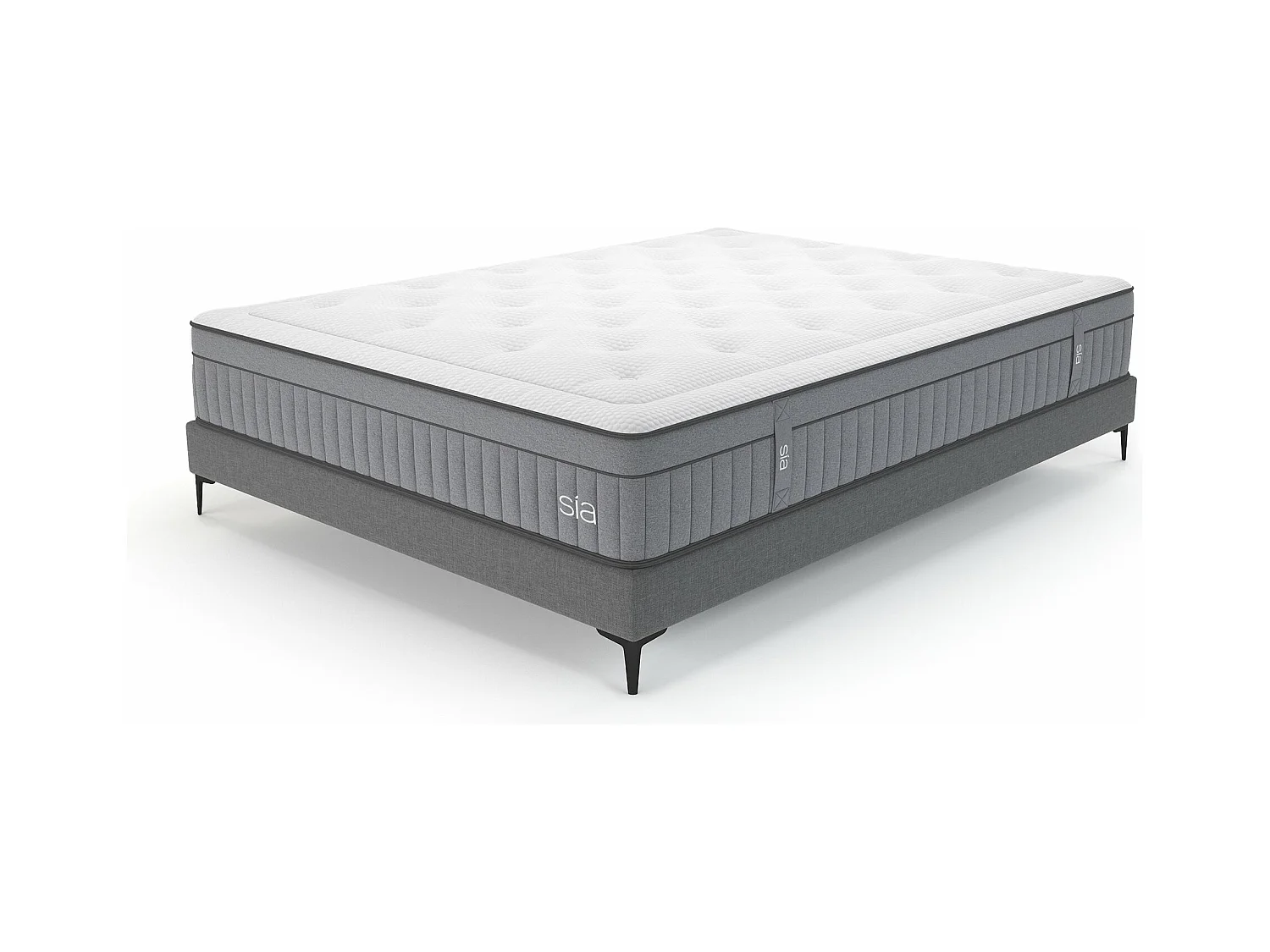 Ensemble matelas ressorts ensachés et sommier 180x200cm