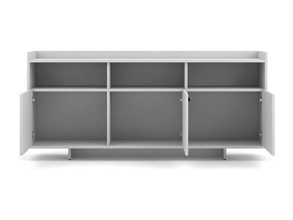 Buffet type designcollectie VICTORIA met 3 deuren, in mat witte kleur
