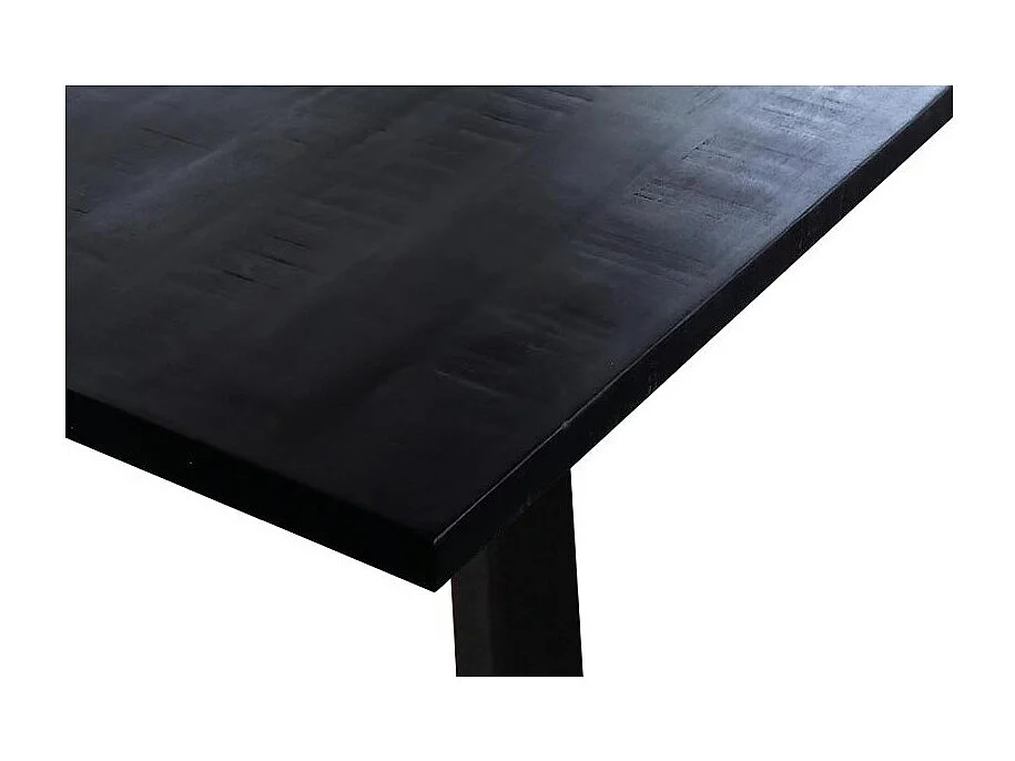 Table à manger AWANI longueur 160cm en bois exotique mangolia noir