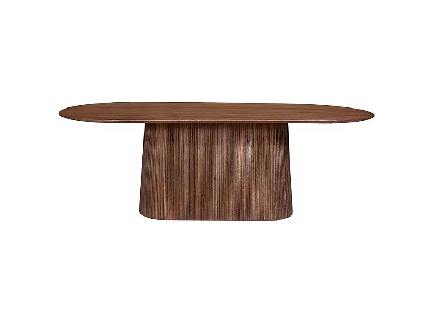 Table collection RIMBAUD effet bois brun clair longueur 230 cm