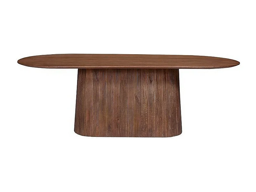 Table collection RIMBAUD effet bois brun clair longueur 230 cm