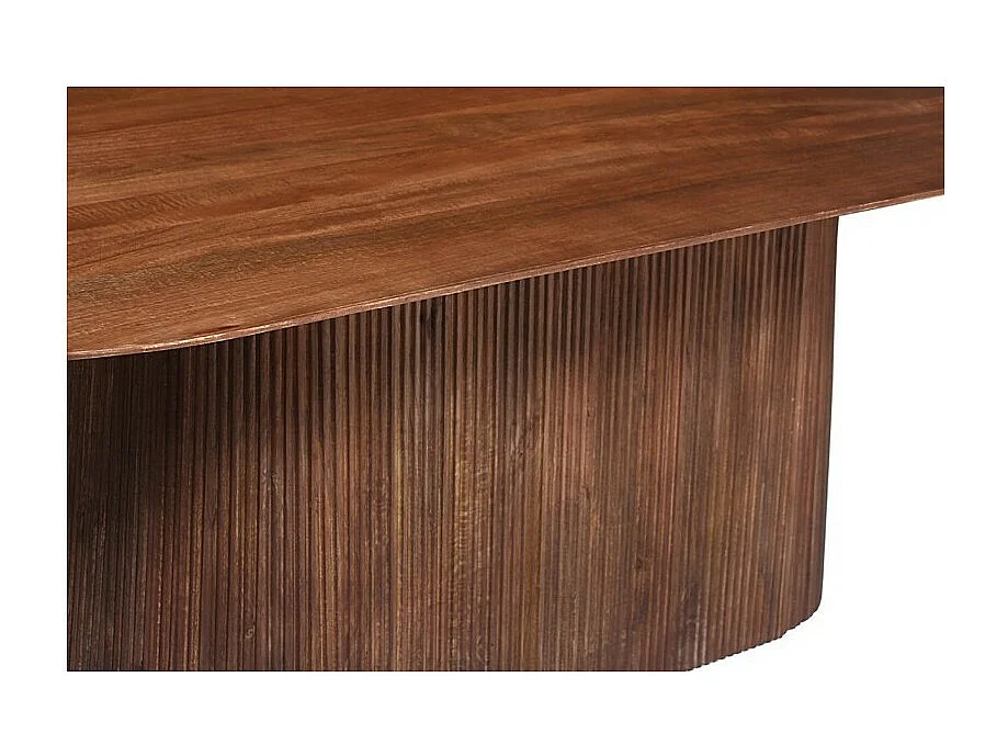 Table collection RIMBAUD effet bois brun clair longueur 230 cm