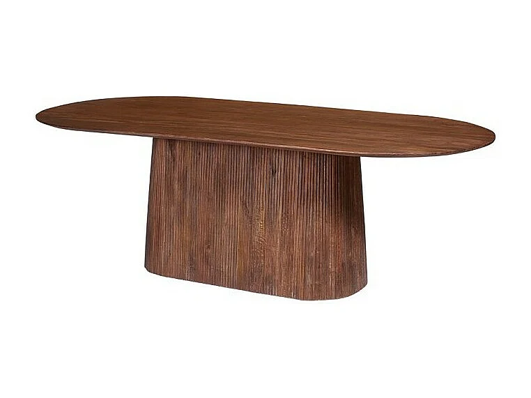 Table collection RIMBAUD effet bois brun clair longueur 230 cm