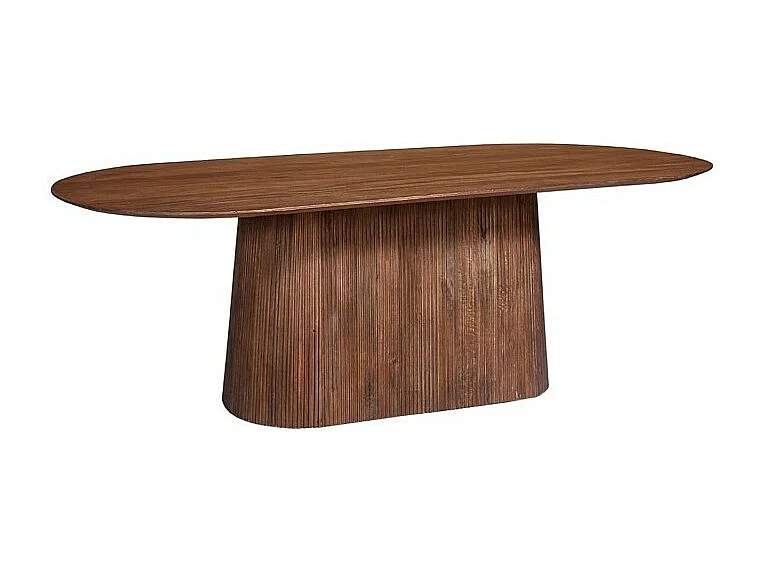 Table collection RIMBAUD effet bois brun clair longueur 230 cm