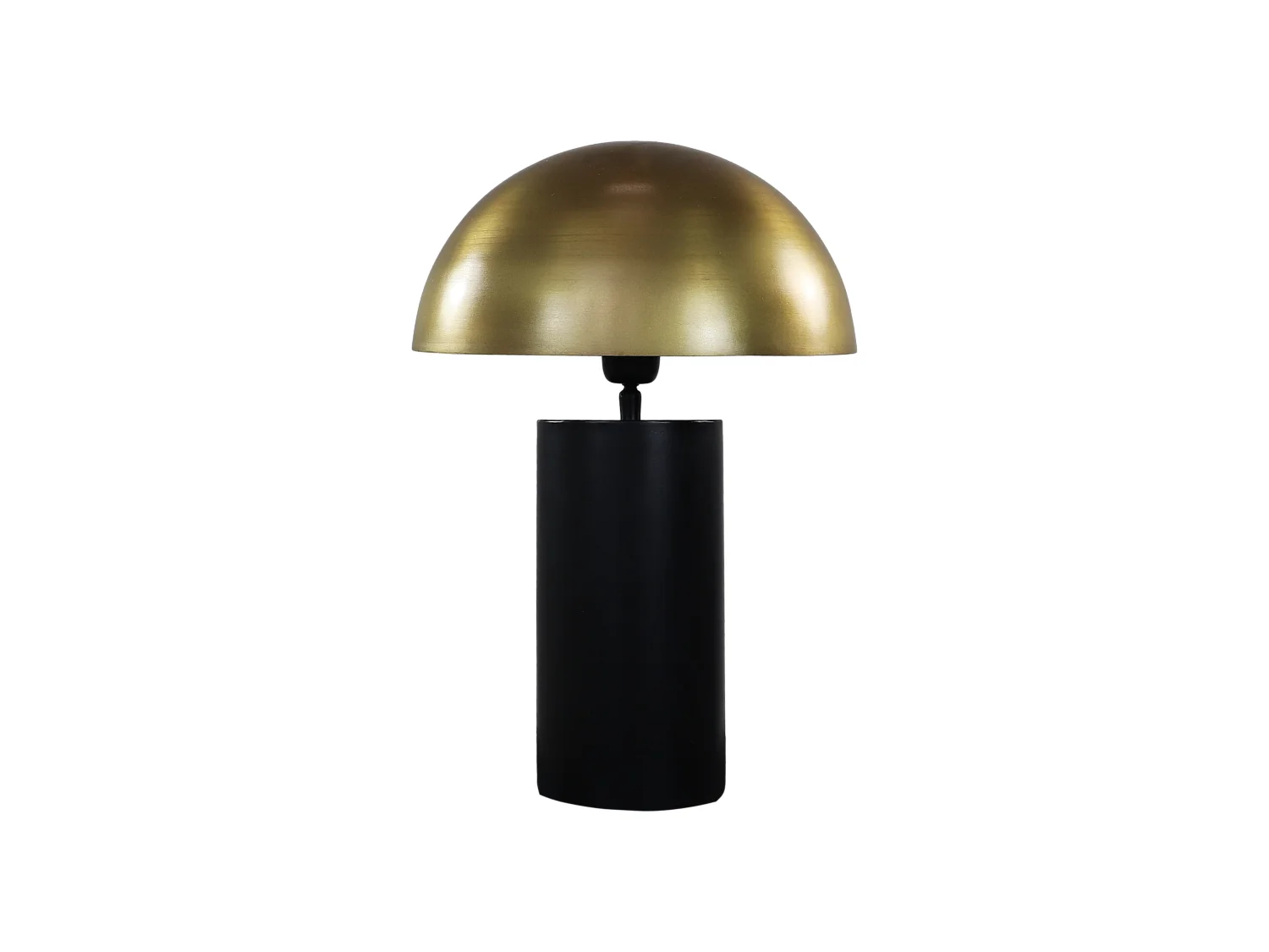 Lampe de table avec abat-jour - Métal - Noir-or - 30x30x45 cm