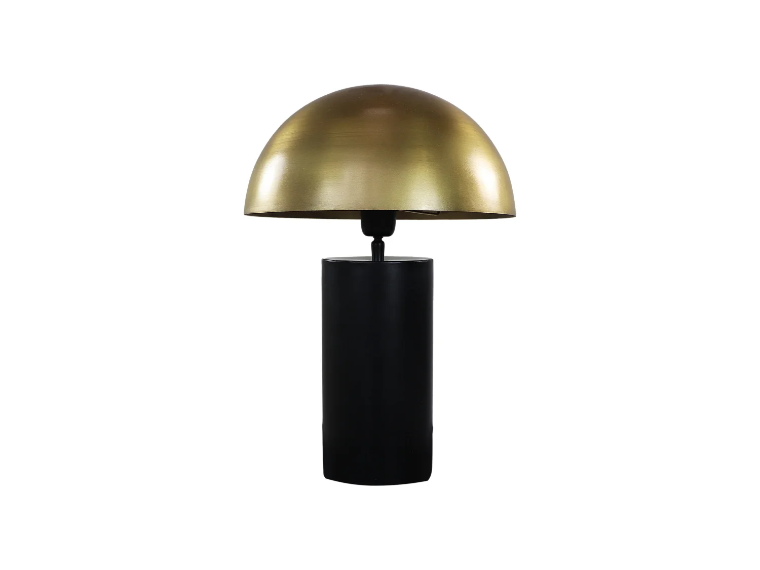 Lampe de table avec abat-jour - Métal - Noir-or - 30x30x45 cm