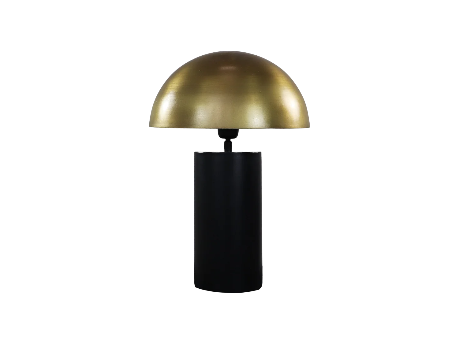 Lampe de table avec abat-jour - Métal - Noir-or - 30x30x45 cm