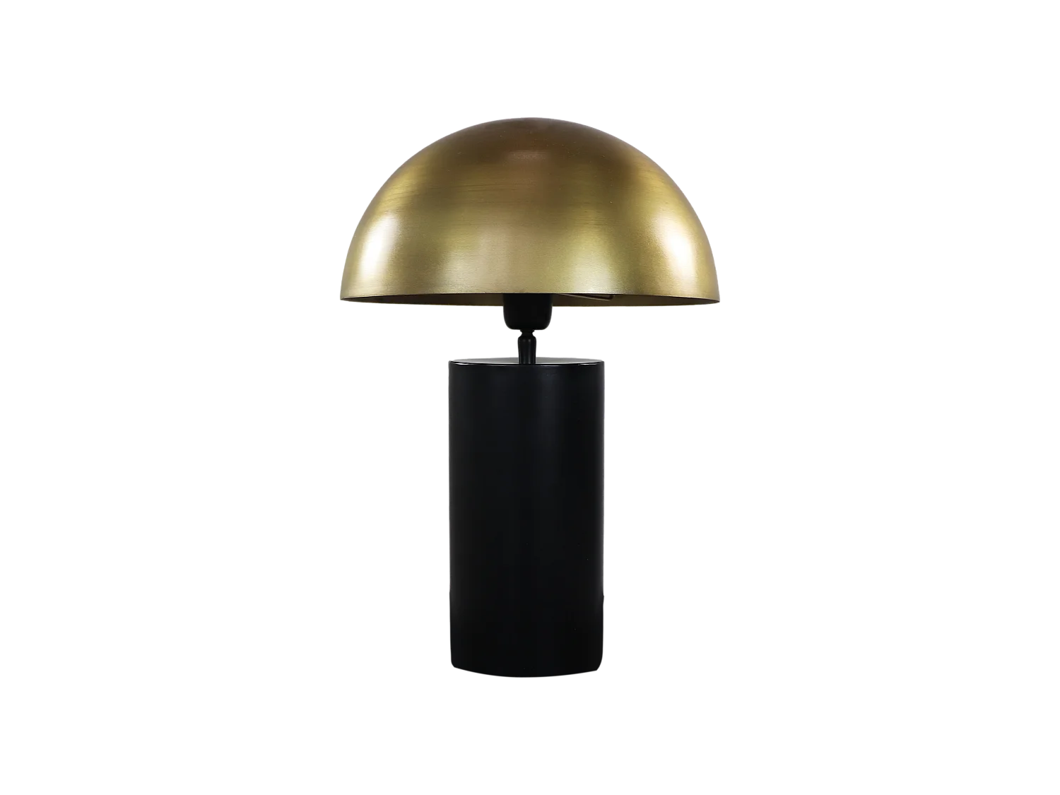 Lampe de table avec abat-jour - Métal - Noir-or - 30x30x45 cm