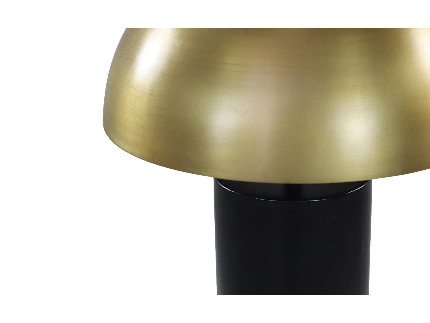 Lampe de table avec abat-jour - Métal - Noir-or - 30x30x45 cm