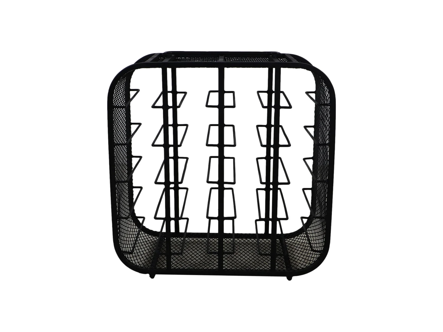 Casier à vin 12 bouteilles - métal - noir - 55 x 25 x 55 cm