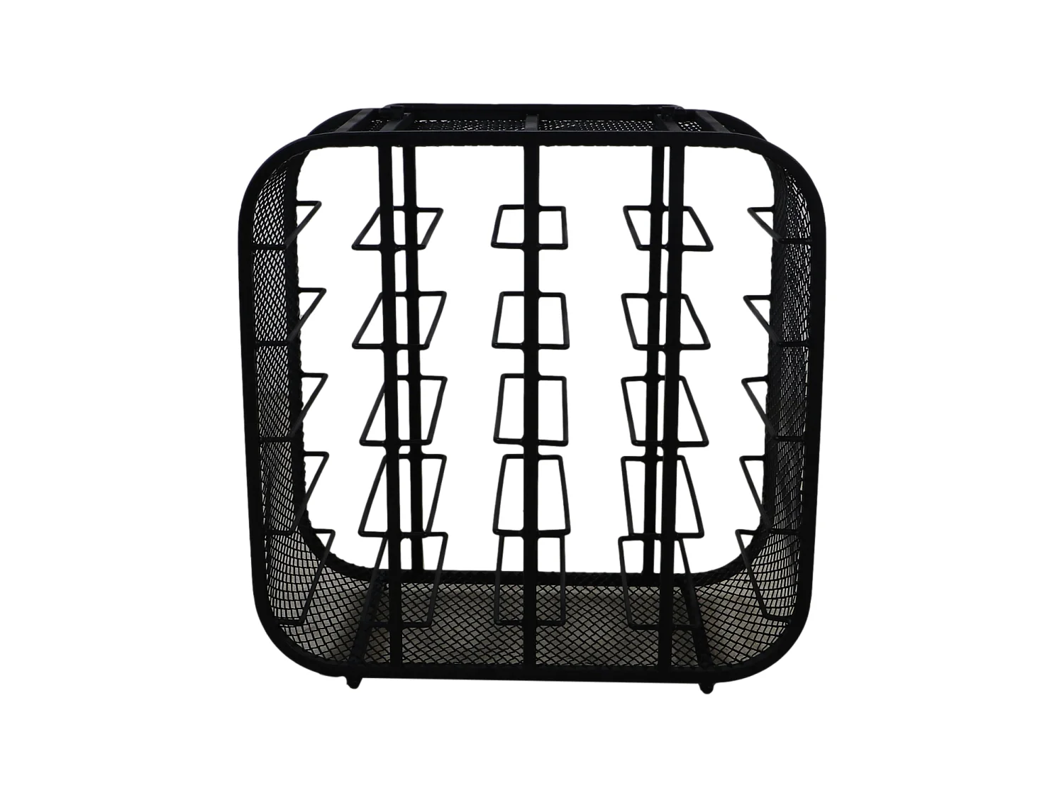 Casier à vin 12 bouteilles - métal - noir - 55 x 25 x 55 cm