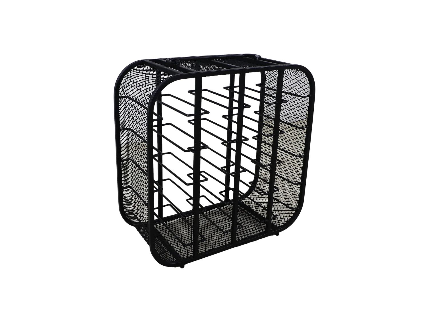 Casier à vin 12 bouteilles - métal - noir - 55 x 25 x 55 cm