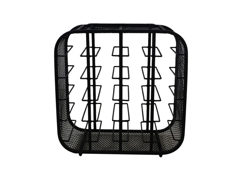 Casier à vin 12 bouteilles - métal - noir - 55 x 25 x 55 cm