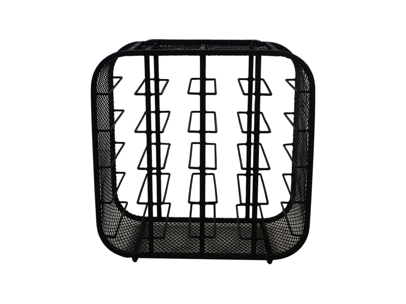 Casier à vin 12 bouteilles - métal - noir - 55 x 25 x 55 cm