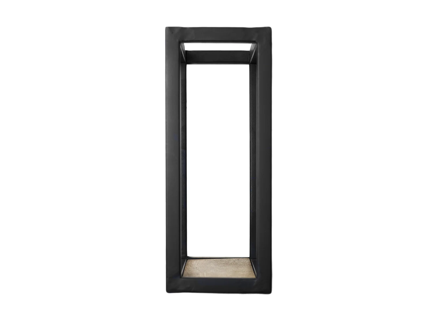 Étagère murale - bois de manguier et fer - coloris naturel et noir - 25 x 14 x 35 cm