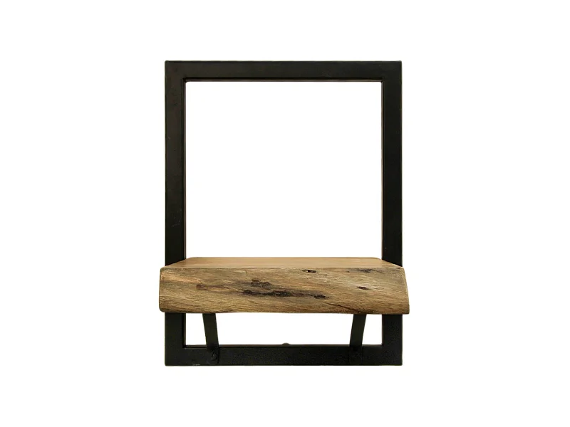 Étagère murale Levels live edge (bord brut) - Acacia/fer 25*22*32