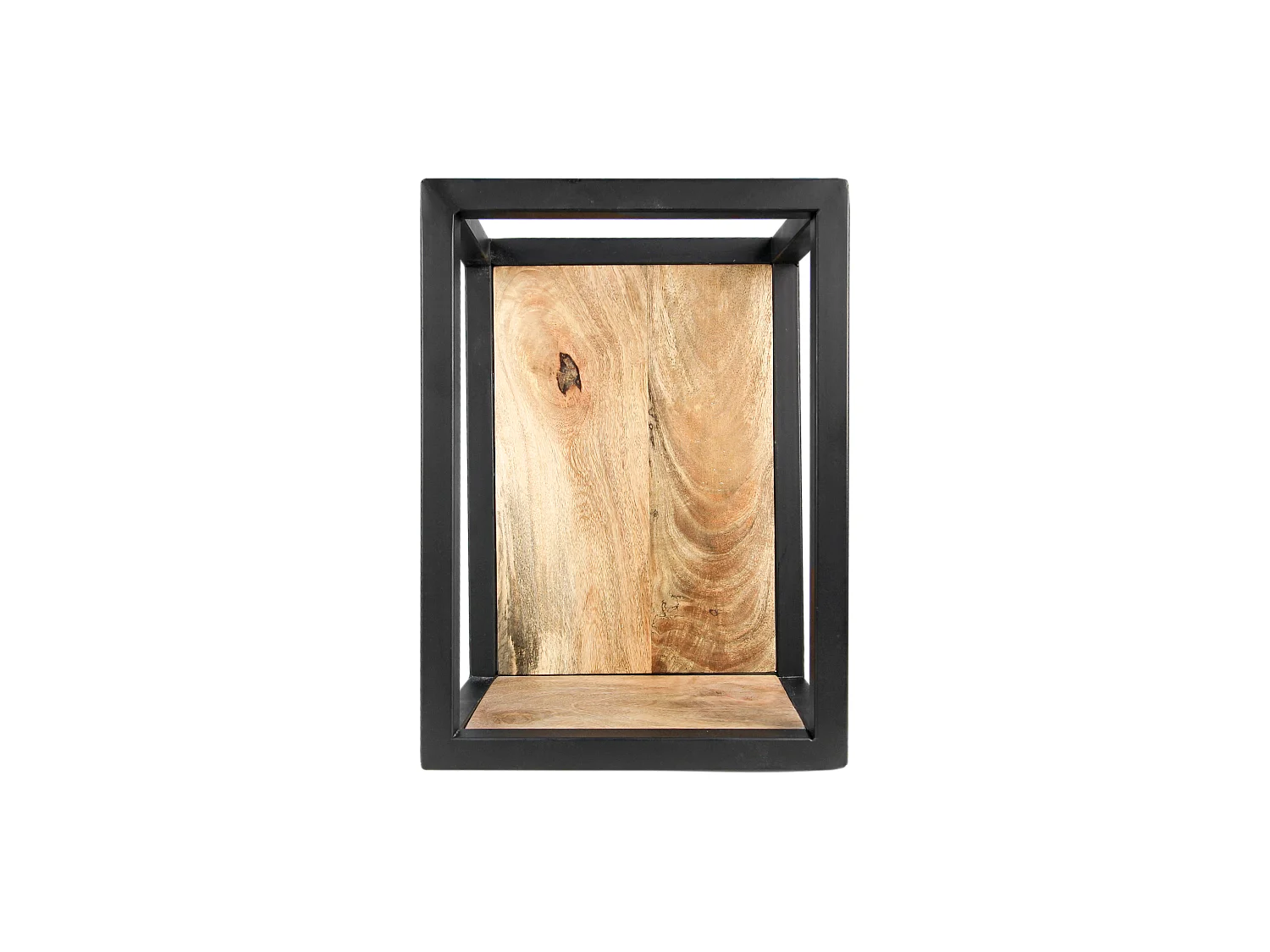 Levels - Étagère murale - manguier et fer - 25 x 18 x 35 cm