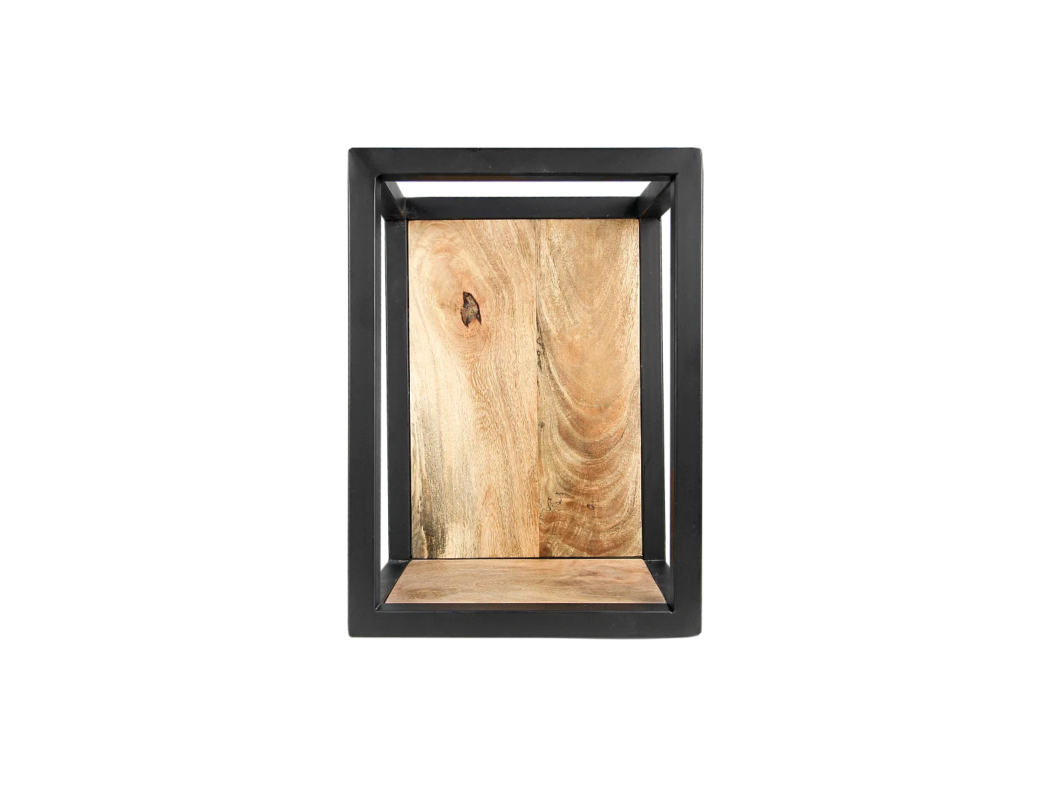 Levels - Étagère murale - manguier et fer - 25 x 18 x 35 cm