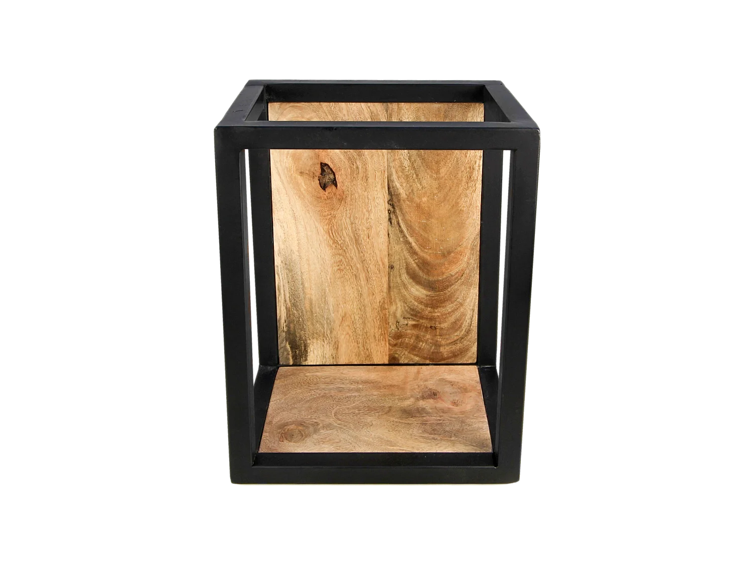 Levels - Étagère murale - manguier et fer - 25 x 18 x 35 cm