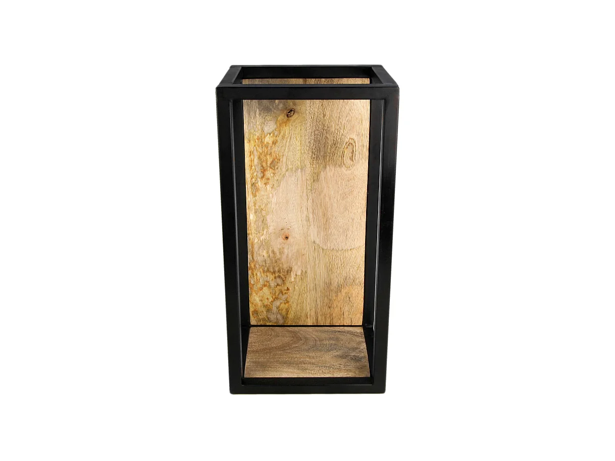 Levels - Étagère murale - manguier et fer - 25 x 18 x 55 cm