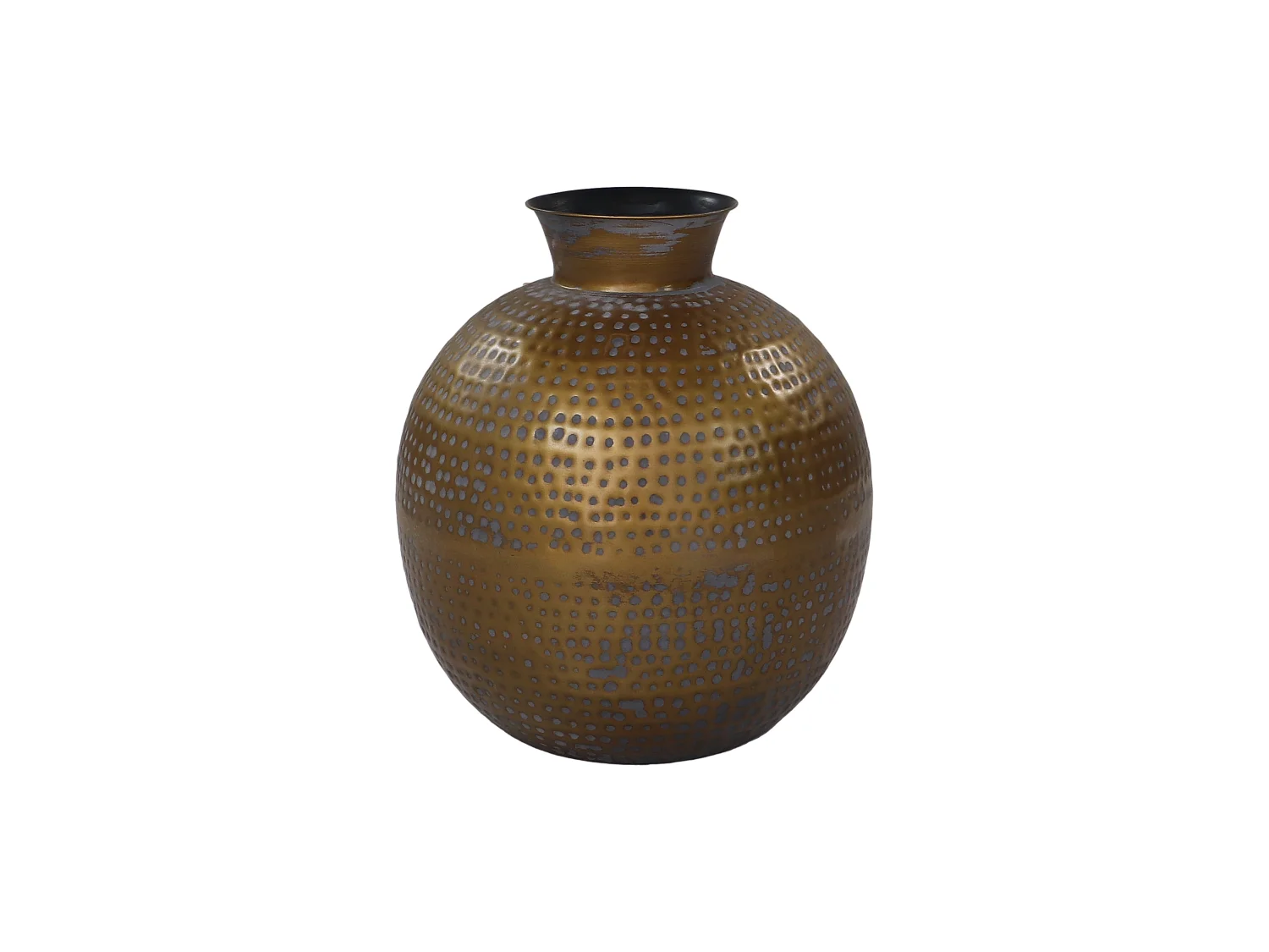 Vase Padua Groß 40x45 cm Gold und Grau